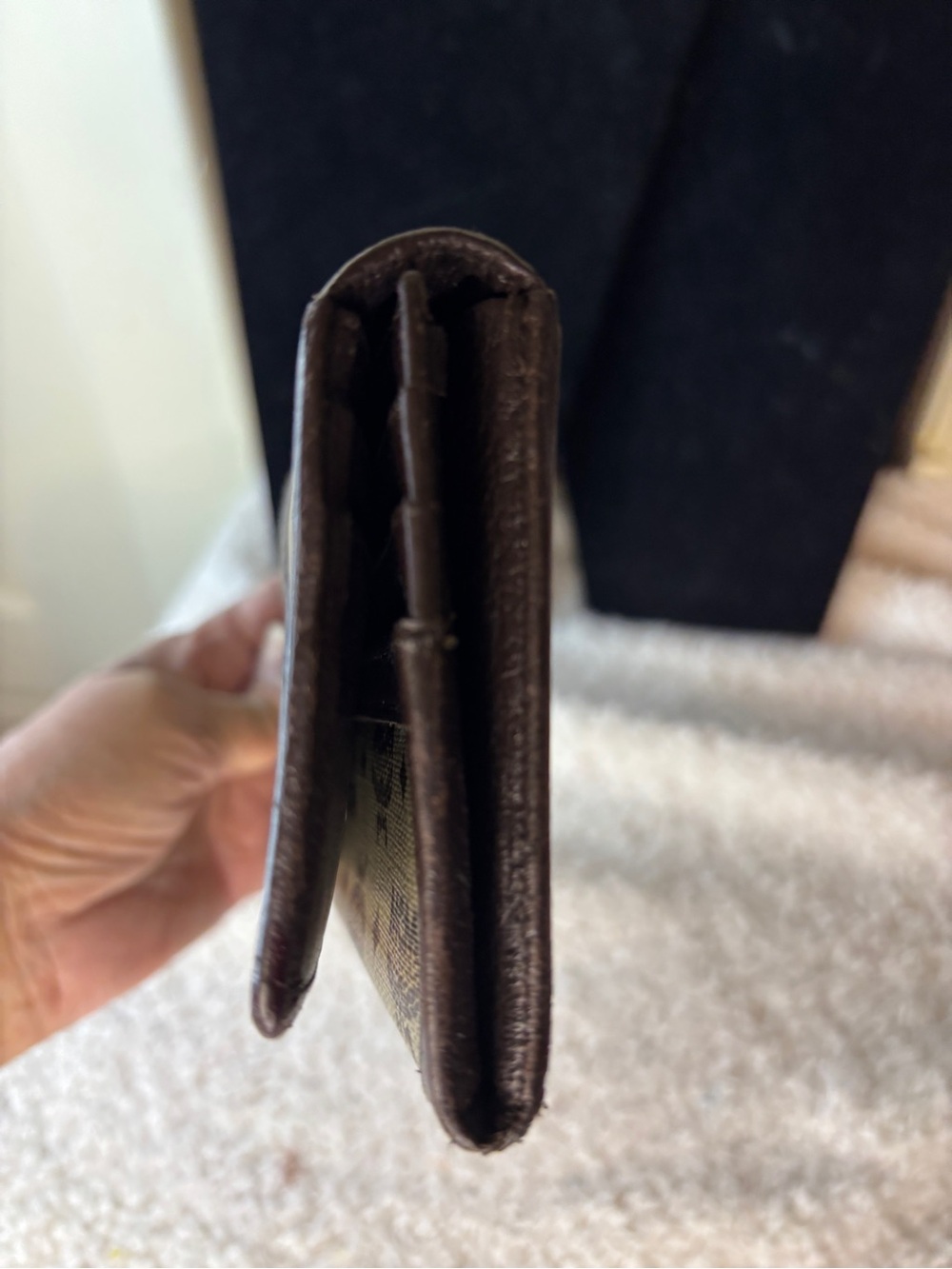 MCM Brown Cognac Logo Fold Wallet with Gold Plate - Picture 11 of 15